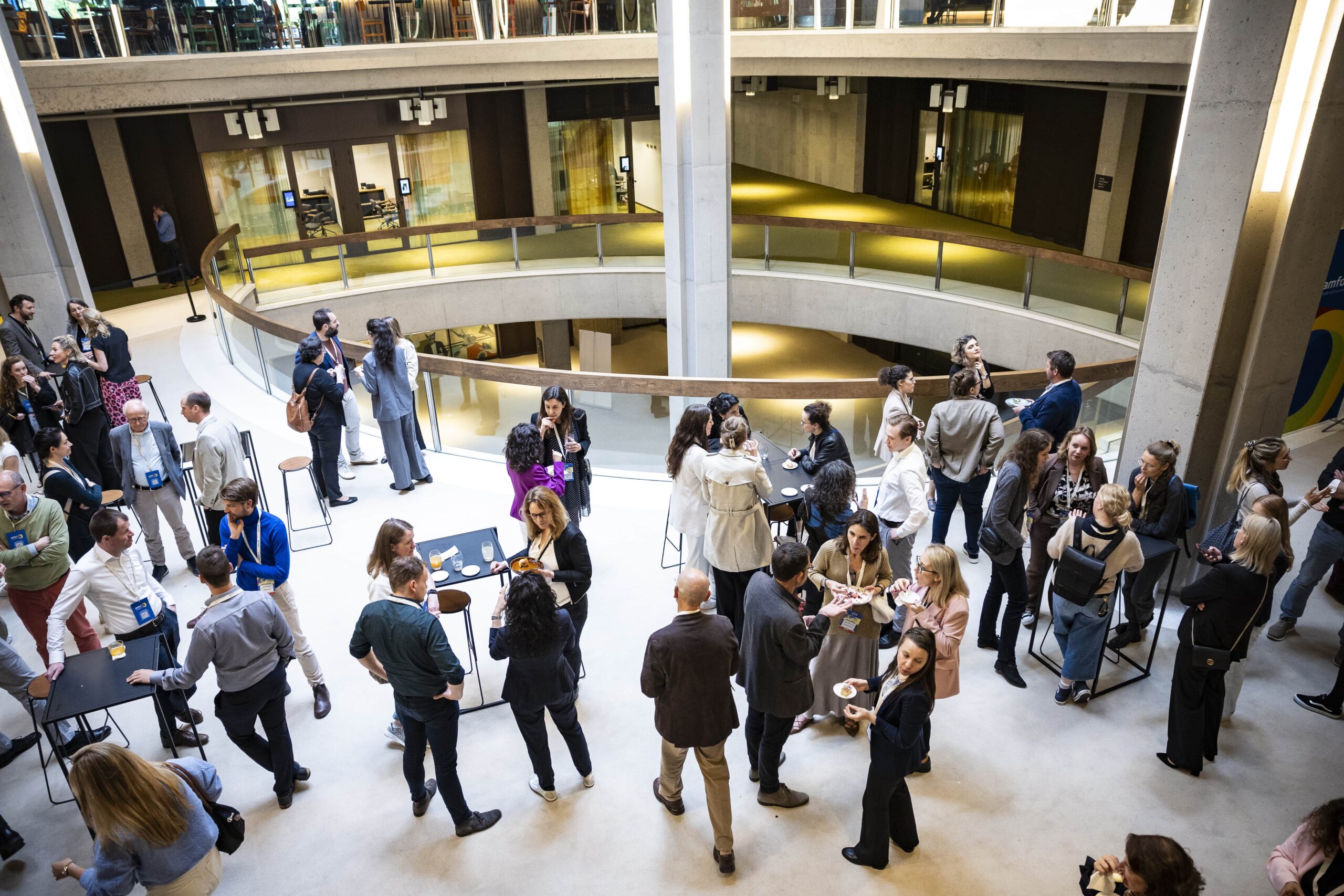 a group of people during a conference
